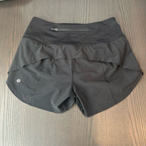Lululemon Black High Waist Shorts 6 - Picture 2 of 3